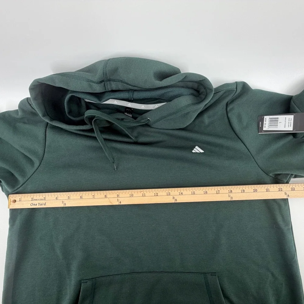 Adidas Mens‎ Go-To Hoodie Green Night Pullover Sweatshirt ADVR0929 Size L NWT